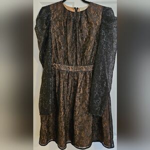 Stunning Elegant  Michael Kors  Lace Long Sleeve Dress.